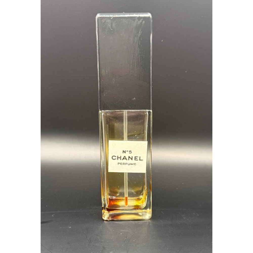 Vintage Chanel No 5 Perfume Splash‎ Bottle Rectangular Glass EMPTY